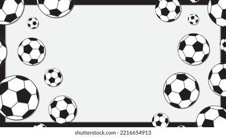 Football Or Soccer Background Design Template. Football Or Soccer Cartoon Vector Illustration