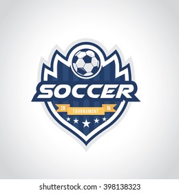 Football and Soccer Badge Logo Template. 