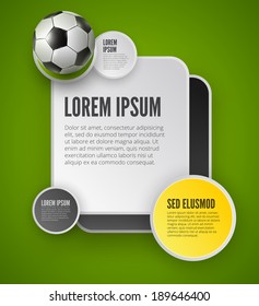 Football Soccer ball abstract design layout, Vector background