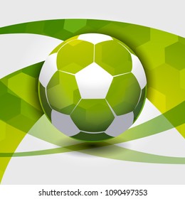Football soccer ball abstract strips pattern vector sport illustration background