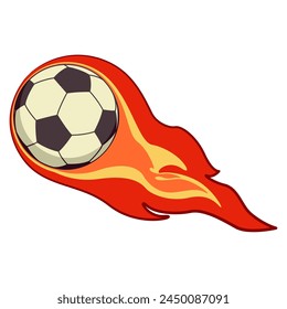 Vector de dibujos animados de fútbol de fútbol ilustración de arte de Clip aislado diapositiva de la mascota hasta que se quema, trabajo de Vector dibujado a mano