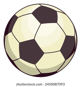 football soccer ball cartoon vector isolated clip art illustration, vector work of hand drawn