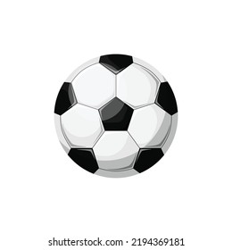 Football Soccer Ball Flat Vector Illustration. Isolated Sport Gear Icon Element