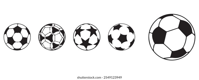 Football or soccer ball flat vector icon. Football logo. American Football. Vector illustration Eps 10