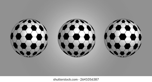 Football or soccer ball flat vector icon simple black style