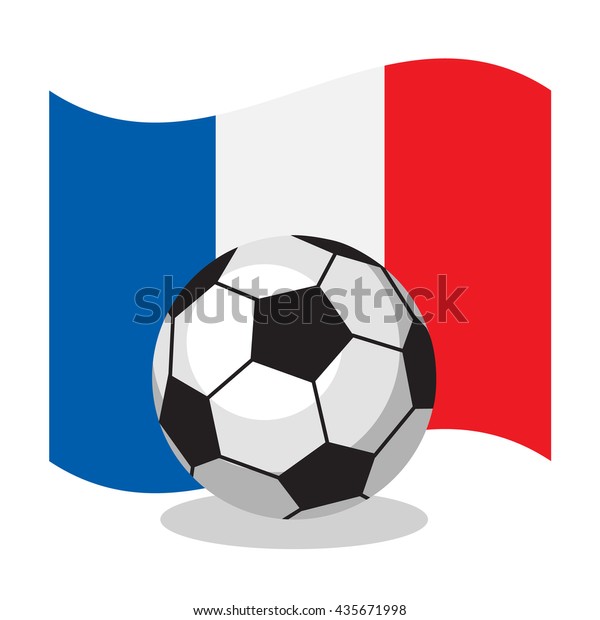 Football Soccer Ball French Flag On Stock Vector (Royalty Free ...