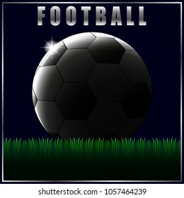 football, soccer ball, green grass, abstraction. Vector Illustration