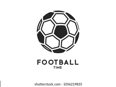 Football soccer ball icon isolated on white background. Vector illustration