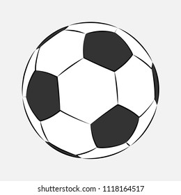 Football Soccer ball icon isolated on white background. Logo Vector Illustration. Cartoon stile. Football sports symbol, Championship soccer.