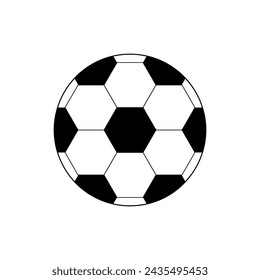 Football or Soccer Ball Icon Symbol. Vector Illustration Isolated on White Background. 
