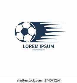 Football or soccer ball icon, symbol or logo. Vector illustration