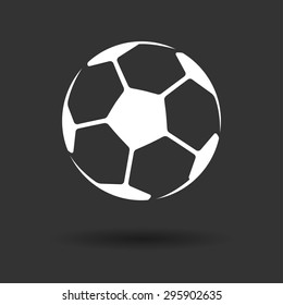 Football or soccer ball icon. Vector illustration