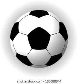 Football / soccer ball isolated on white background