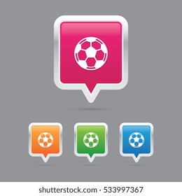 Football or Soccer Ball Marker Icons
