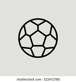 Football Soccer Ball Outline Vector Icon