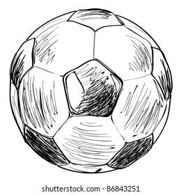 Football Soccer Ball Sketch Vector Illustration