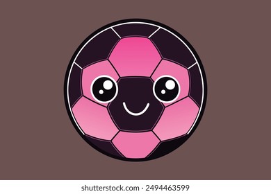 Football soccer ball vector in cartoon, clipart, and line art design for digital prints