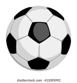 Football or soccer ball in vector format isolated on white background. Clipping path included for easy selection.