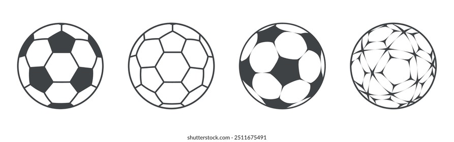 Football Soccer ball vector illustration black style