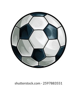 Football or soccer ball vector illustration