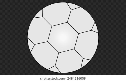 Football. Soccer ball. White checkered ball. Illustration on the background.