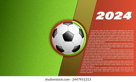 Football, soccer banner template, sport poster, creative concept background, vector illustration