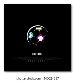 Football Soccer Black Freehand Sketch Graphic Design Vector Illustration EPS10