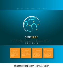 Football Soccer Blue Freehand Sketch Graphic Design Vector Illustration EPS10
