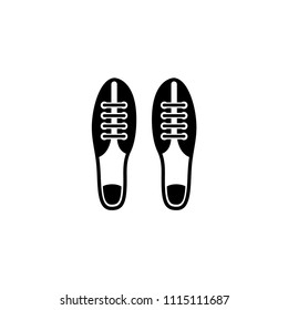 Football Soccer Boots. Flat Vector Icon illustration. Simple black symbol on white background. Football Soccer Boots sign design template for web and mobile UI element
