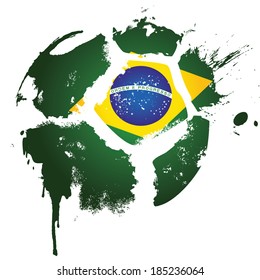 Football / Soccer - Brazil  - suitable for posters, flyers, brochures, banners, badges, labels, wallpapers, web design, advertising, publicity or any branding.