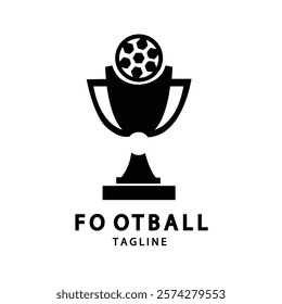 Football or Soccer Championship Trophy Logo Design vector icon template. champions football trophy for winner award