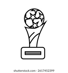 Football or Soccer Championship Trophy Logo Design vector  icon template. Champions football trophy for winner award 