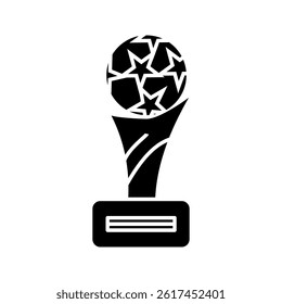 Football or Soccer Championship Trophy Logo Design vector  icon template. Champions football trophy for winner award 