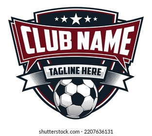 football soccer club logo design vector