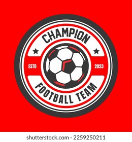 Football and soccer college vector logo isolated. Soccer emblem. Vector illustration of logos on football theme