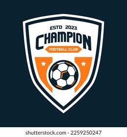 Football and soccer college vector logo isolated. Soccer emblem. Vector illustration of logos on football theme