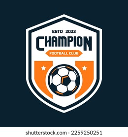 Football and soccer college vector logo isolated. Soccer emblem. Vector illustration of logos on football theme