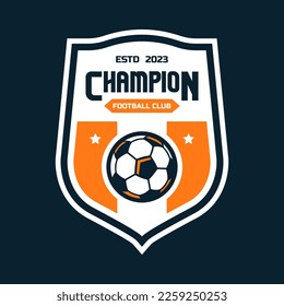 Football and soccer college vector logo isolated. Soccer emblem. Vector illustration of logos on football theme