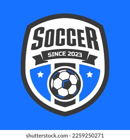 Football and soccer college vector logo isolated. Soccer emblem. Vector illustration of logos on football theme