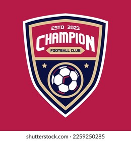 Football and soccer college vector logo isolated. Soccer emblem. Vector illustration of logos on football theme