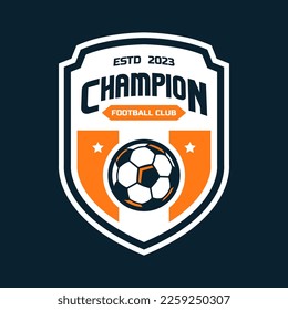 Football and soccer college vector logo isolated. Soccer emblem. Vector illustration of logos on football theme