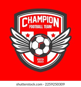 Football and soccer college vector logo isolated. Soccer emblem. Vector illustration of logos on football theme