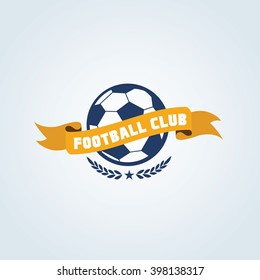 Football and soccer college vector logo template