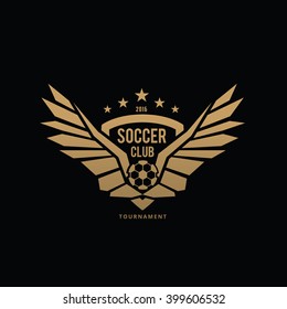 Football and soccer college vector logo template