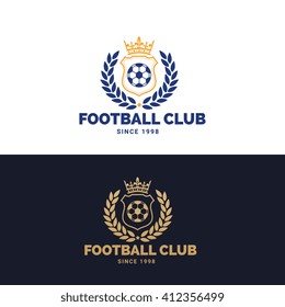 Football and soccer college vector logo template