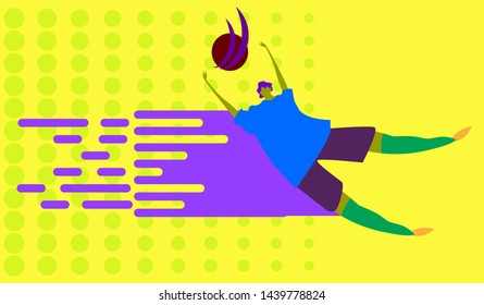 Football or Soccer design banner and football player silhouette. Soccer championship.