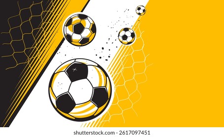 Football or soccer design for banner, poster, flyer template. The sport concept
