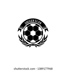 Football soccer emblematic logo design vector template