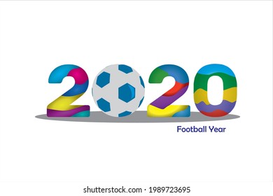 Football or soccer events 2020 icon and design