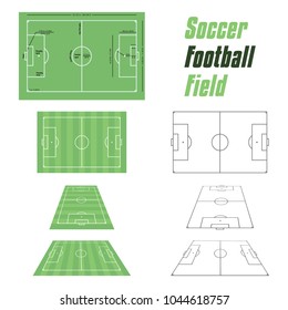 Football Soccer Field Court Illustration Viewpoint